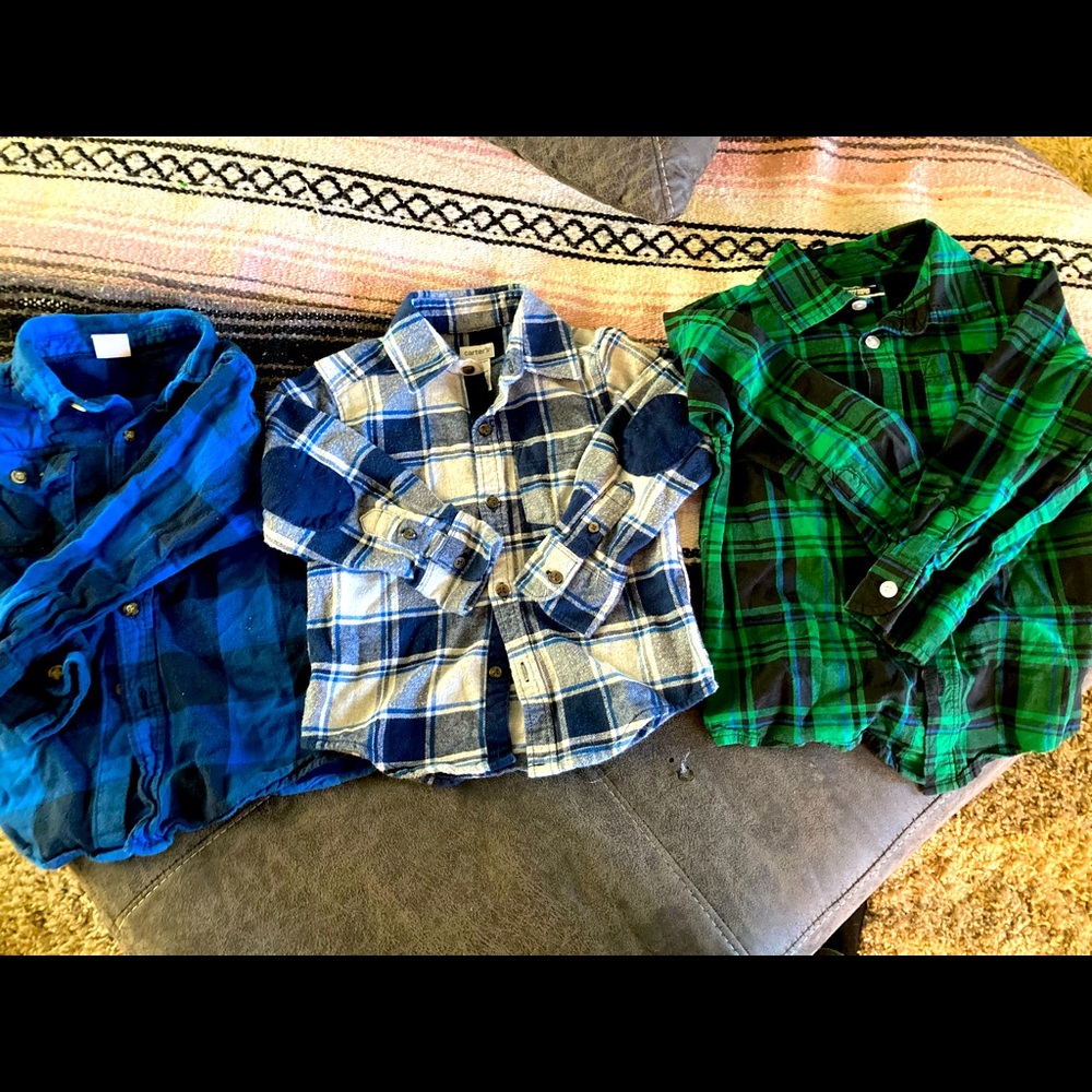 5T Boys Plaid Flannel Bundle